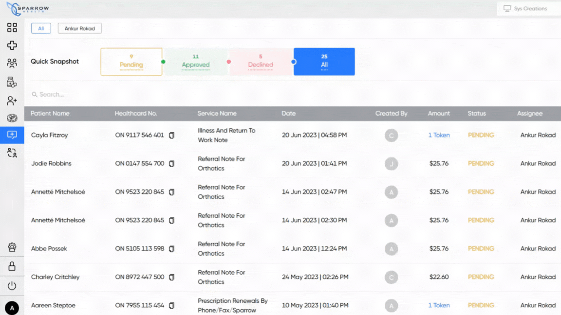 Streamlined Access to Patient Profiles
