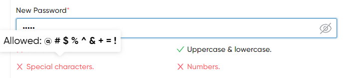Enhanced Patient Portal Set Password UI